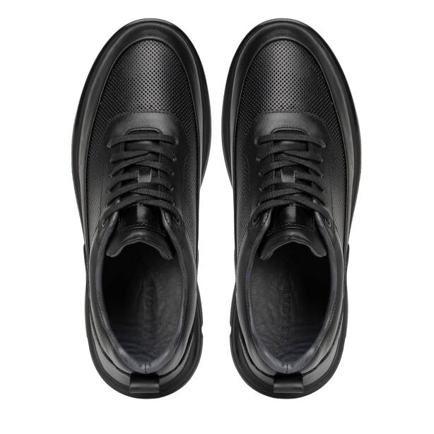 Siyah Hakiki Deri Erkek Sneaker - E26S1AY57937-A23 - 5
