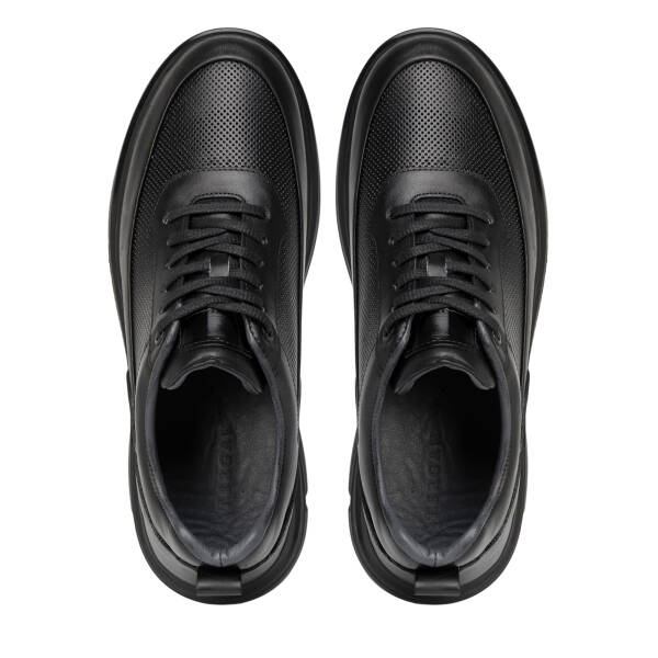 Siyah Hakiki Deri Erkek Sneaker - E26S1AY57937-A23 - 5