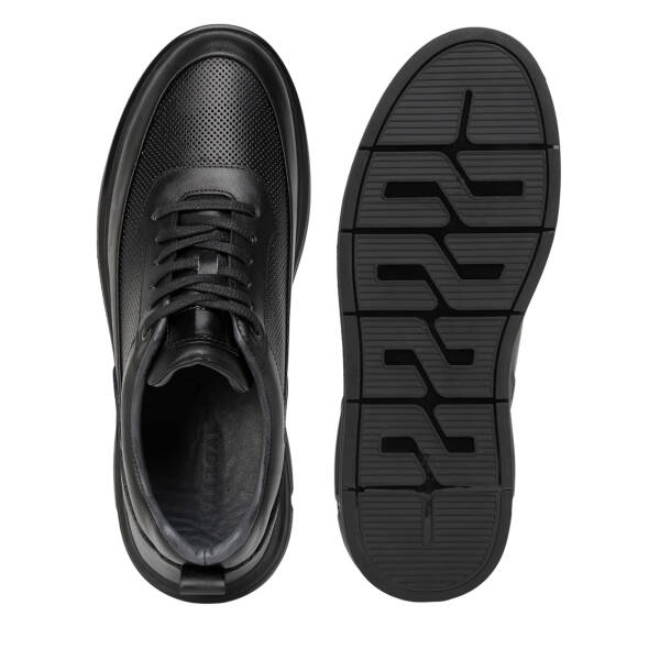 Siyah Hakiki Deri Erkek Sneaker - E26S1AY57937-A23 - 6