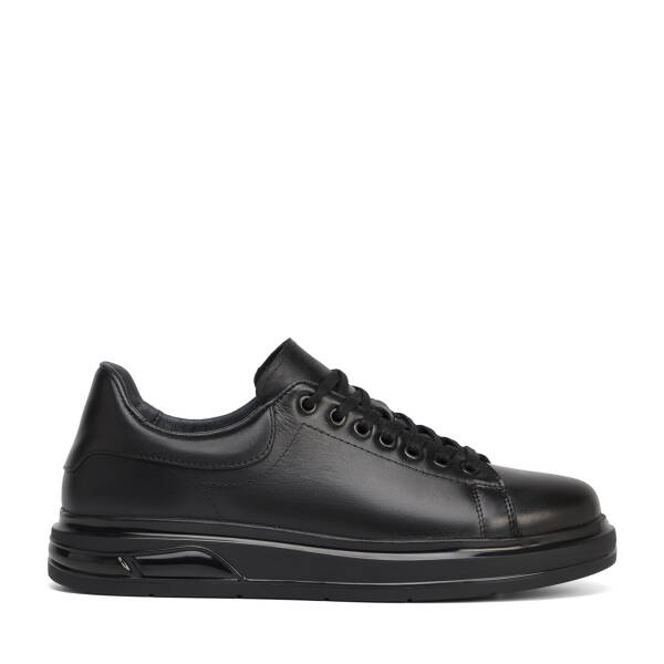 Siyah Hakiki Deri Erkek Sneaker - E26S1AY57938-A23 - 1