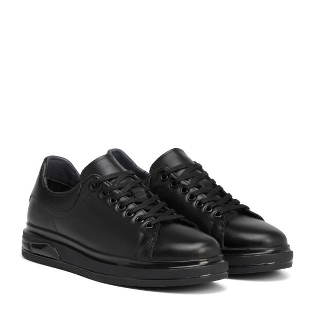 Siyah Hakiki Deri Erkek Sneaker - E26S1AY57938-A23 - 2