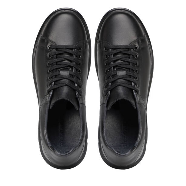 Siyah Hakiki Deri Erkek Sneaker - E26S1AY57938-A23 - 5