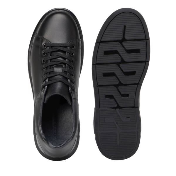Siyah Hakiki Deri Erkek Sneaker - E26S1AY57938-A23 - 6
