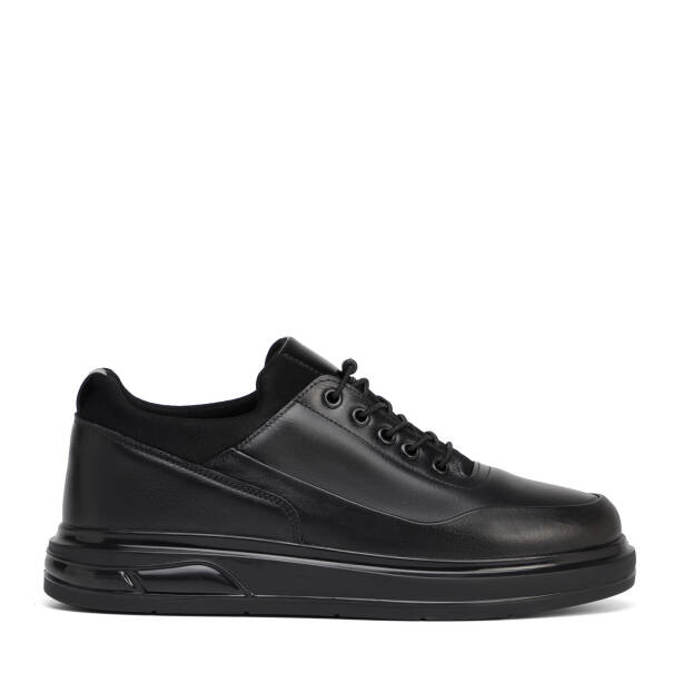 Siyah Hakiki Deri Erkek Sneaker - E26S1AY57939-A23 - 1