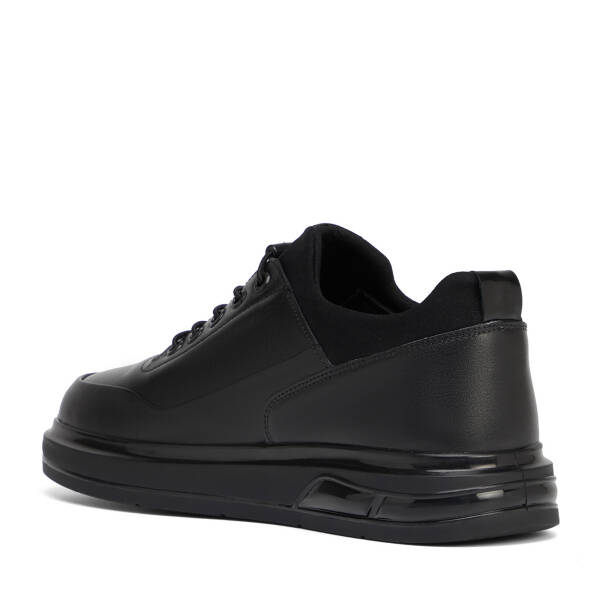 Siyah Hakiki Deri Erkek Sneaker - E26S1AY57939-A23 - 4