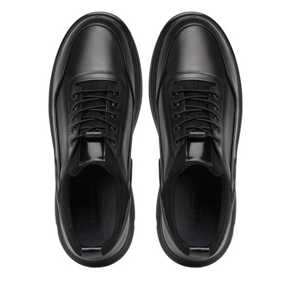 Siyah Hakiki Deri Erkek Sneaker - E26S1AY57939-A23 - 5