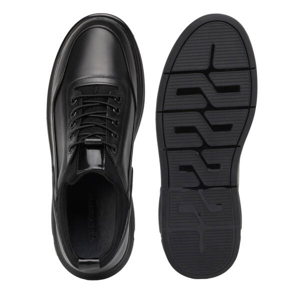 Siyah Hakiki Deri Erkek Sneaker - E26S1AY57939-A23 - 6