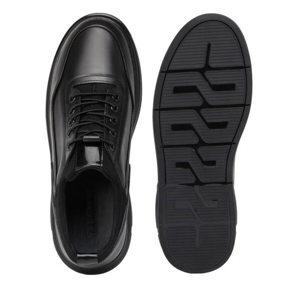 Siyah Hakiki Deri Erkek Sneaker - E26S1AY57939-A23 - 6
