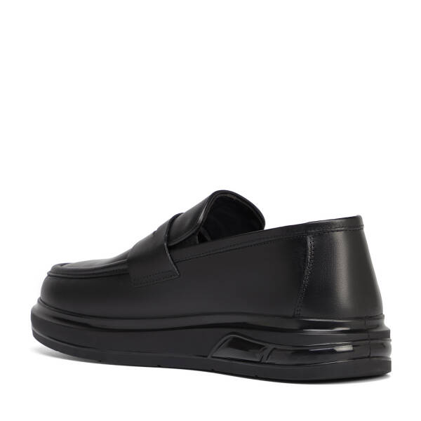 Siyah Hakiki Deri Erkek Sneaker - E26S1AY57940-A23 - 4