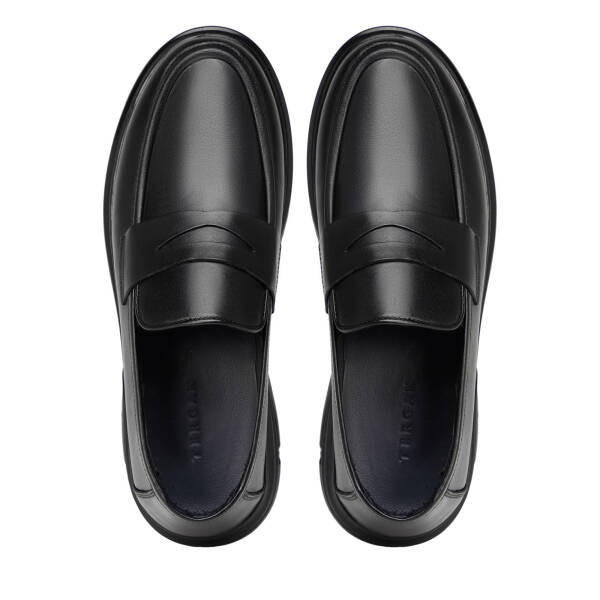 Siyah Hakiki Deri Erkek Sneaker - E26S1AY57940-A23 - 5
