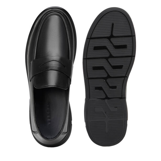 Siyah Hakiki Deri Erkek Sneaker - E26S1AY57940-A23 - 6