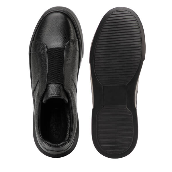 Siyah Hakiki Deri Erkek Sneaker - E4MEAY057783-A41 - 6
