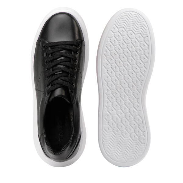 Siyah Hakiki Deri Erkek Sneaker - E4MEAY057784-A23 - 6
