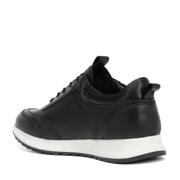 Siyah Hakiki Deri Erkek Sneaker - E4MEAY057787-A23 - 4