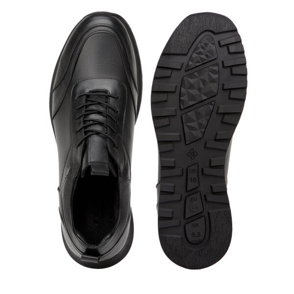 Siyah Hakiki Deri Erkek Sneaker - E4MEAY057787-L6O - 6