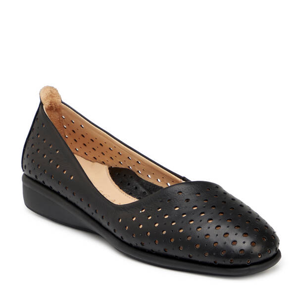 Siyah Hakiki Deri Kadın Babet - K25I1AY67973-A23 - 2