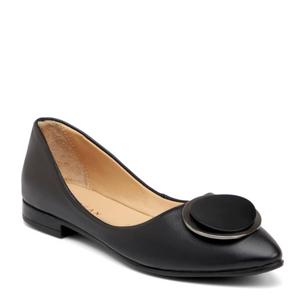 Siyah Hakiki Deri Kadın Babet - K25I1BB67971-A23 - 2