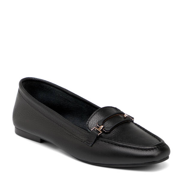 Siyah Hakiki Deri Kadın Babet - K25S1BB68615-A23 - 2