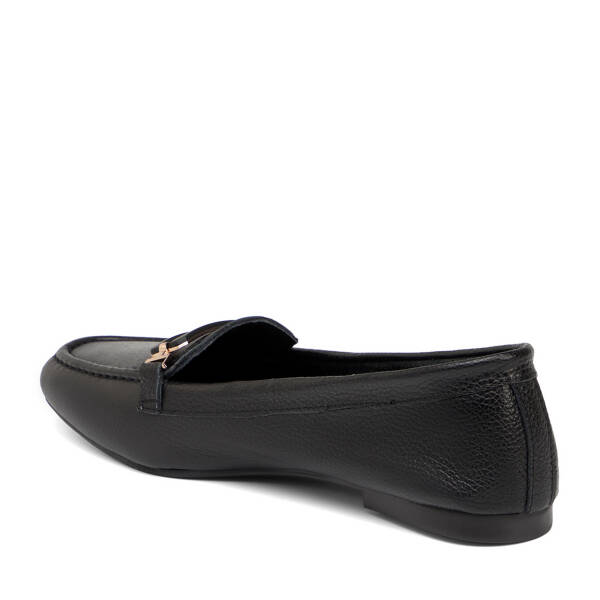 Siyah Hakiki Deri Kadın Babet - K25S1BB68615-A23 - 3