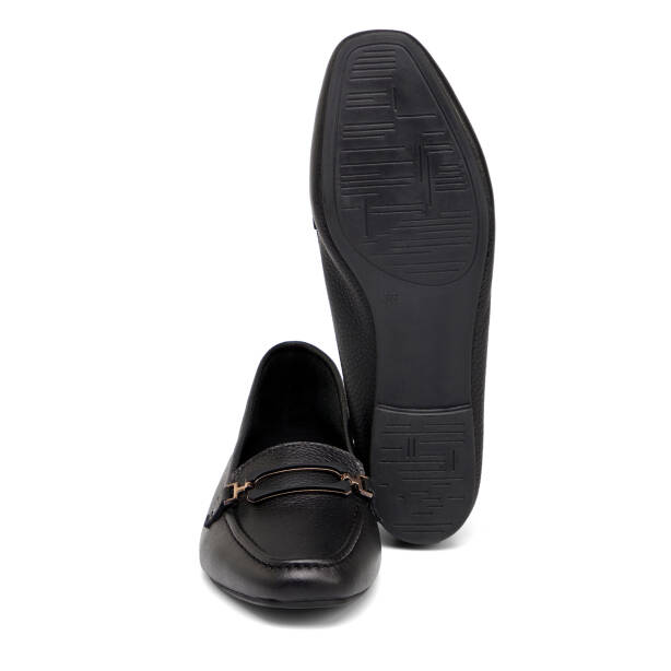 Siyah Hakiki Deri Kadın Babet - K25S1BB68615-A23 - 4