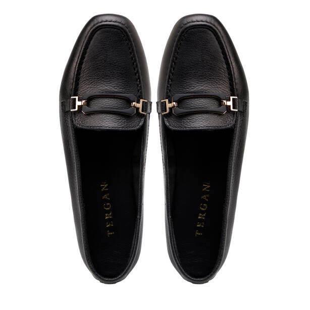 Siyah Hakiki Deri Kadın Babet - K25S1BB68615-A23 - 5