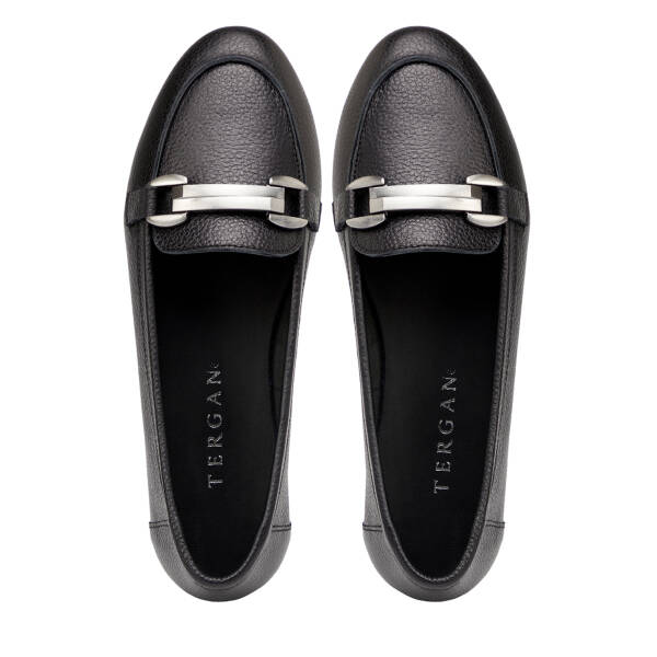 Siyah Hakiki Deri Kadın Babet - K25S1BB68616-A23 - 5