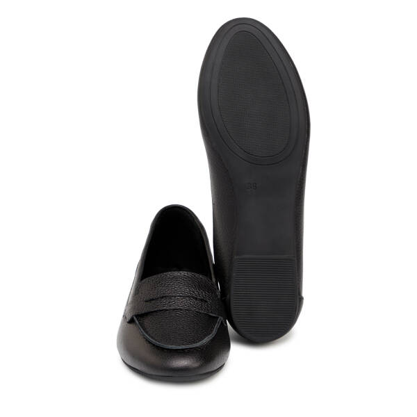 Siyah Hakiki Deri Kadın Babet - K25S1BB68617-A23 - 4