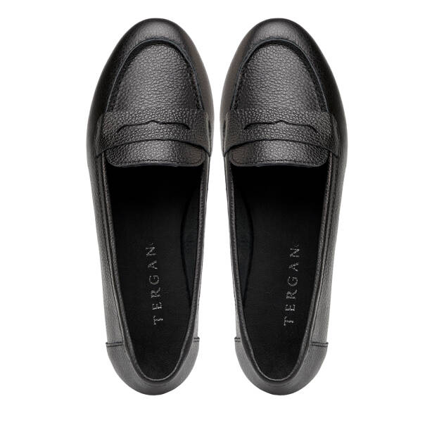 Siyah Hakiki Deri Kadın Babet - K25S1BB68617-A23 - 5