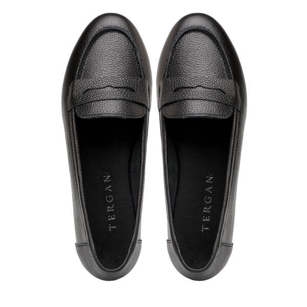 Siyah Hakiki Deri Kadın Babet - K25S1BB68617-A23 - 5