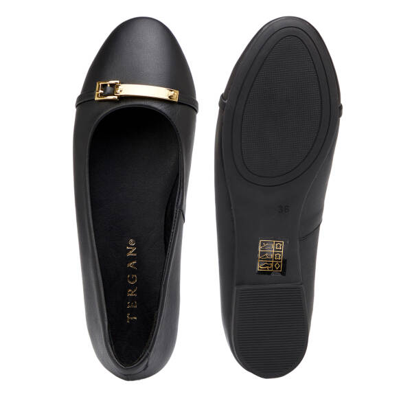 Siyah Hakiki Deri Kadın Babet - K26I1BB68481-A23 - 6