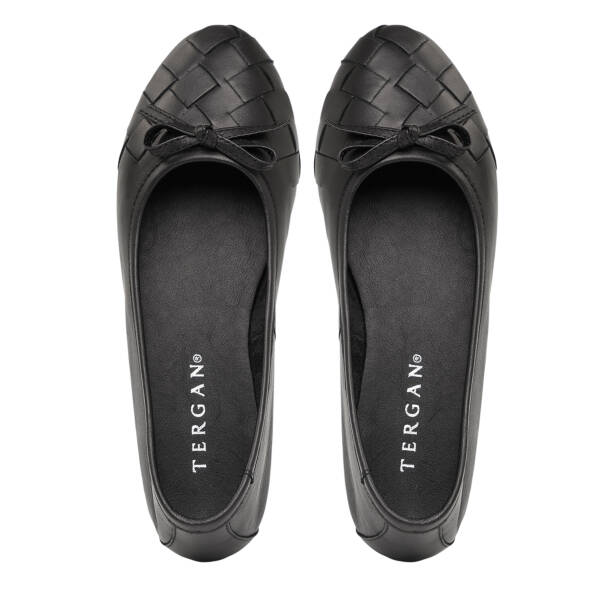 Siyah Hakiki Deri Kadın Babet - K26I1BB68482-A23 - 5