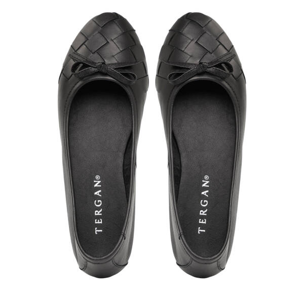 Siyah Hakiki Deri Kadın Babet - K26I1BB68482-A23 - 5