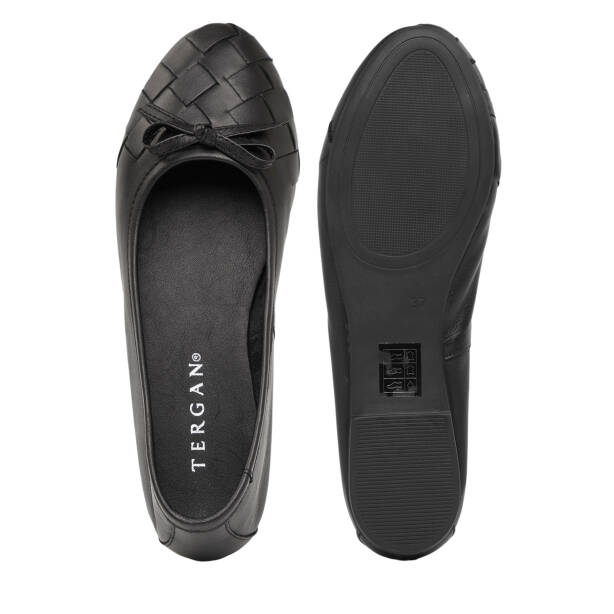 Siyah Hakiki Deri Kadın Babet - K26I1BB68482-A23 - 6