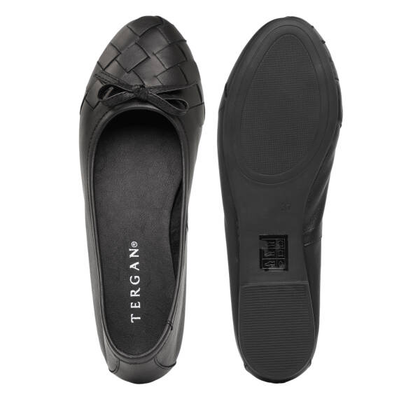 Siyah Hakiki Deri Kadın Babet - K26I1BB68482-A23 - 6