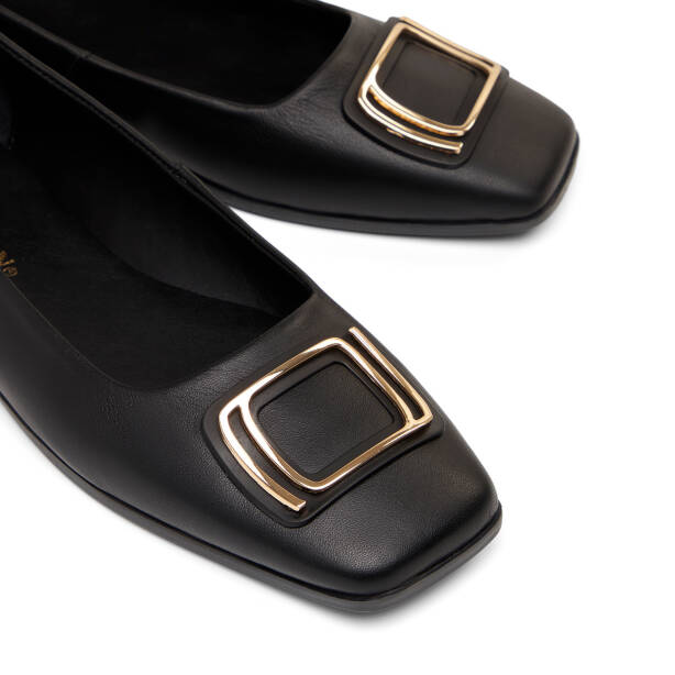 Siyah Hakiki Deri Kadın Babet - K26I1BB68483-A23 - 3