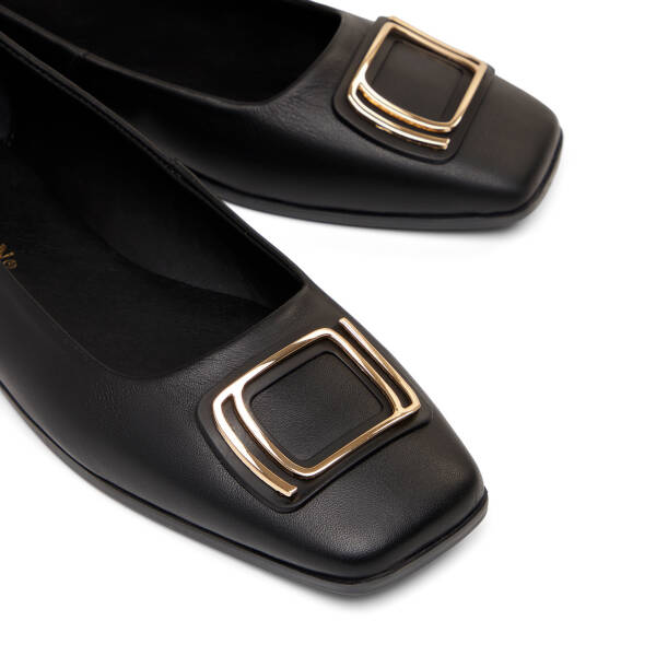 Siyah Hakiki Deri Kadın Babet - K26I1BB68483-A23 - 3