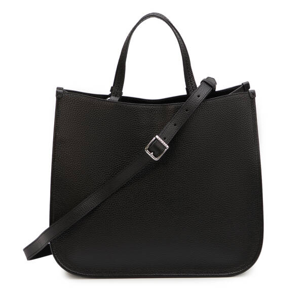 Siyah Hakiki Deri Kadın Çapraz Askılı Çanta - S25K1BC80455-A41 - 3