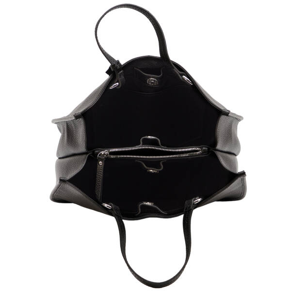 Siyah Hakiki Deri Kadın Çapraz Askılı Çanta - S25K1BC80455-A41 - 4