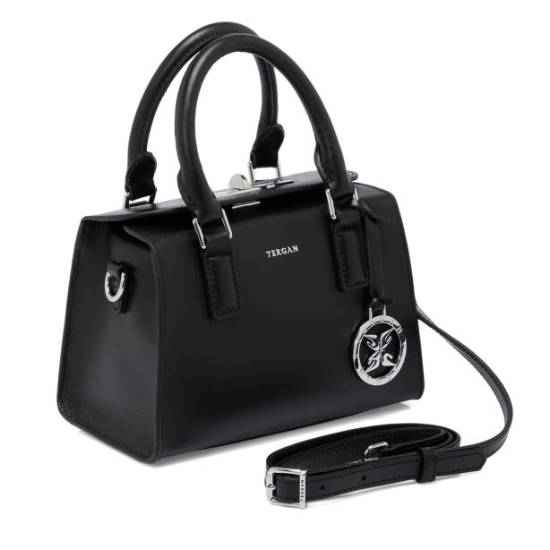 Siyah Hakiki Deri Kadın Çapraz Askılı Çanta - S25K1BC80473-A55 - 2