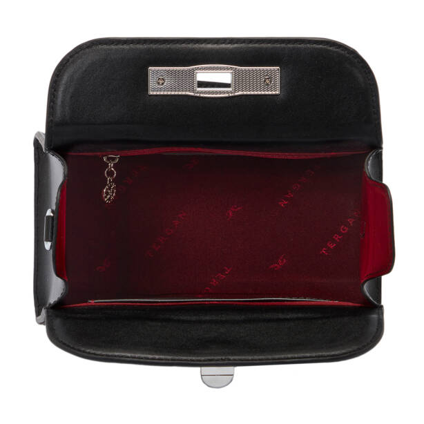 Siyah Hakiki Deri Kadın Çapraz Askılı Çanta - S25K1BC80473-A55 - 4