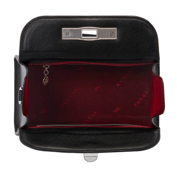 Siyah Hakiki Deri Kadın Çapraz Askılı Çanta - S25K1BC80473-A55 - 4