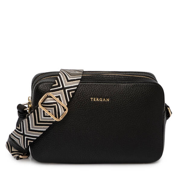 Siyah Hakiki Deri Kadın Çapraz Askılı Çanta - S25K1BC80518-A41 - 1