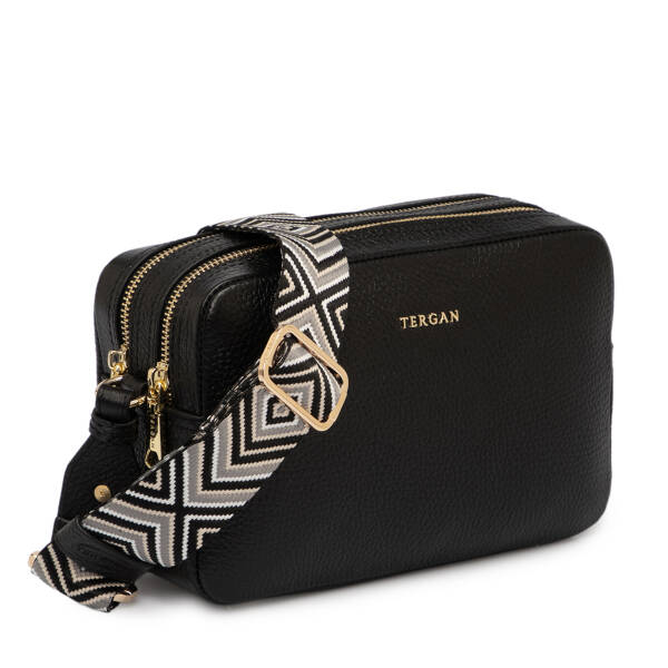 Siyah Hakiki Deri Kadın Çapraz Askılı Çanta - S25K1BC80518-A41 - 2