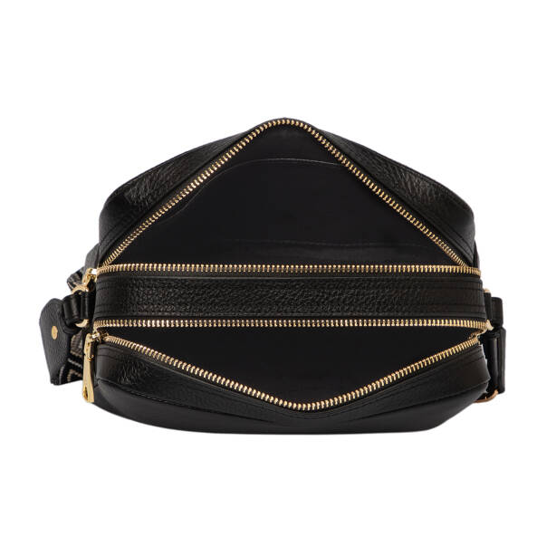 Siyah Hakiki Deri Kadın Çapraz Askılı Çanta - S25K1BC80518-A41 - 4