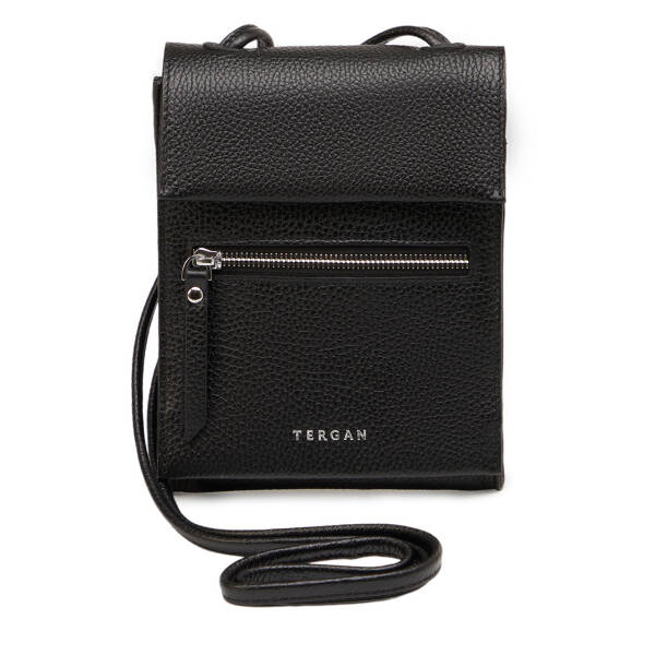 Siyah Hakiki Deri Kadın Çapraz Askılı Çanta - S26Y1BC80168-A41 - 1