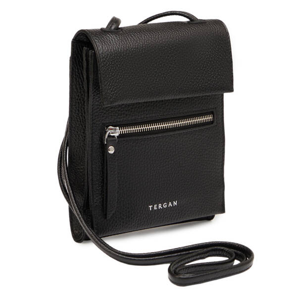 Siyah Hakiki Deri Kadın Çapraz Askılı Çanta - S26Y1BC80168-A41 - 2