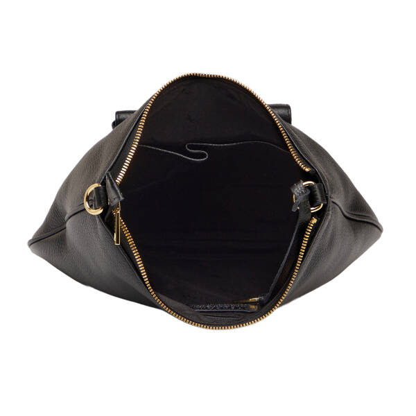 Siyah Hakiki Deri Kadın Çapraz Askılı Çanta - S26Y1BC80409-A41 - 4