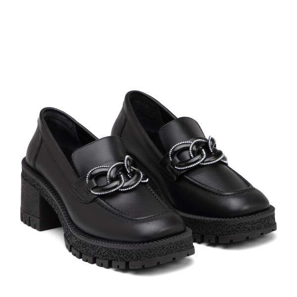 Siyah Hakiki Deri Kadın Casual Ayakkabı - K25I1AY67875-A23 - 2