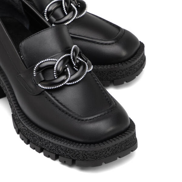 Siyah Hakiki Deri Kadın Casual Ayakkabı - K25I1AY67875-A23 - 3