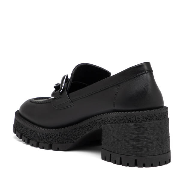 Siyah Hakiki Deri Kadın Casual Ayakkabı - K25I1AY67875-A23 - Tergan